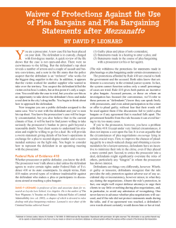 Y Mezzanatto Waiver of Protections Against the Use