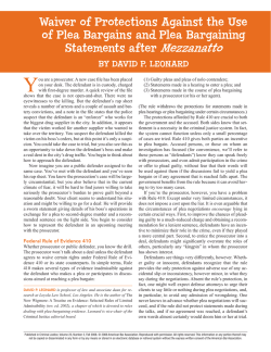 Y Mezzanatto Waiver of Protections Against the Use