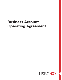 Business Account Operating Agreement