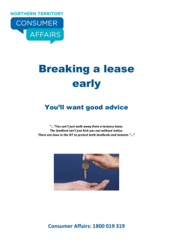 Breaking a lease early You&rsquo;ll want good advice