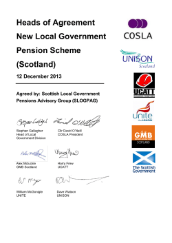 Heads of Agreement New Local Government Pension Scheme (Scotland)