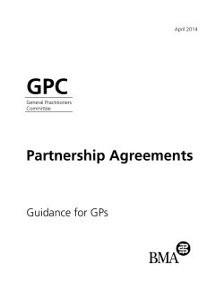 GPC Partnership Agreements  Guidance for GPs