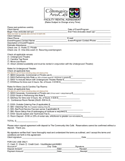 FACILITY RENTAL AGREEMENT