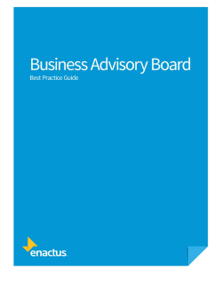 Business Advisory Board Best Practice Guide | 1