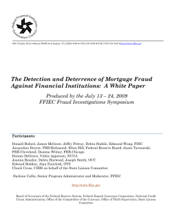 The Detection and Deterrence of Mortgage Fraud