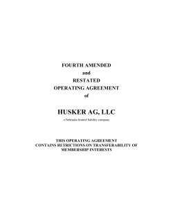 HUSKER AG, LLC FOURTH AMENDED and RESTATED