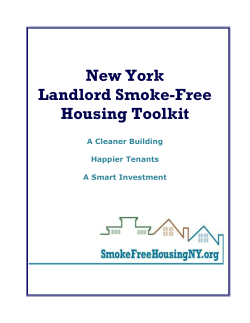 New York Landlord Smoke-Free Housing Toolkit