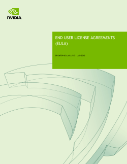 END USER LICENSE AGREEMENTS (EULA) DR-06739-001_v01_v5.5 | July 2013