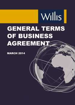 GENERAL TERMS OF BUSINESS AGREEMENT