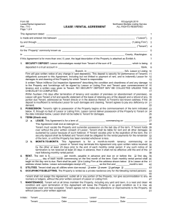 LEASE / RENTAL AGREEMENT