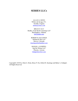 SERIES LLCs