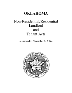 OKLAHOMA Non-Residential/Residential Landlord and