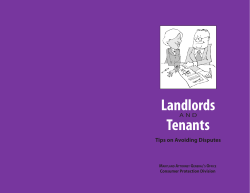 Landlords Tenants A N D Tips on Avoiding Disputes