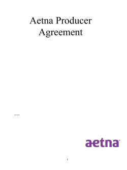 Aetna Producer Agreement 1