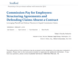 Commission Pay for Employees: Structuring Agreements and Defending Claims Absent a Contract