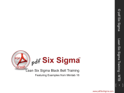 Lean Six Sigma Black Belt Training © pdf Si