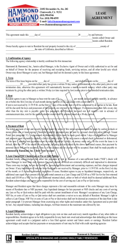 LEASE  AGREEMENT