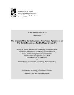 The Impact of the Central America Free Trade Agreement on
