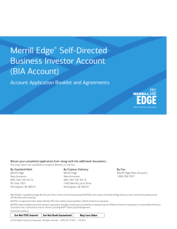 Merrill Edge Self‑Directed Business Investor Account (BIA Account)