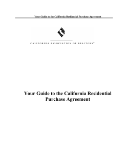 Your Guide to the California Residential Purchase Agreement