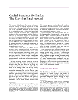 Capital Standards for Banks: The Evolving Basel Accord