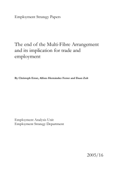 The end of the Multi-Fibre Arrangement employment 2005/16