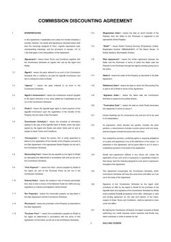 COMMISSION DISCOUNTING AGREEMENT