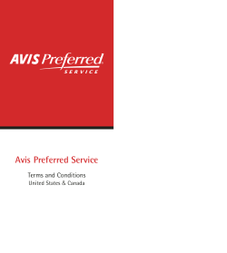 Avis Preferred Service Terms and Conditions United States &amp; Canada