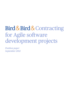 Contracting for Agile software development projects Position paper