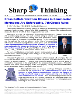Sharp Thinking Cross-Collateralization Clauses in Commercial