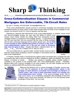 Sharp Thinking Cross-Collateralization Clauses in Commercial