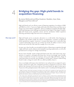 4 Bridging the gap: High-yield bonds in acquisition financing