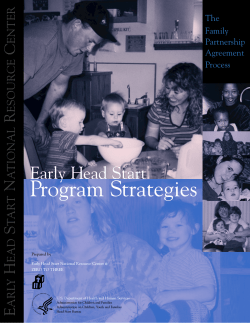 Program Strategies Early Head Start C R