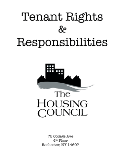 Tenant Rights Responsibilities &amp; 75 College Ave