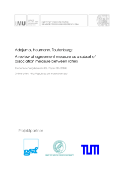 Adejumo, Heumann, Toutenburg: association measure between raters