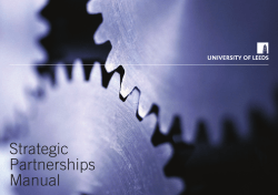 Strategic Partnerships Manual