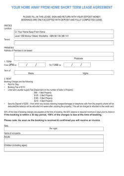 YOUR HOME AWAY FROM HOME SHORT TERM LEASE AGREEMENT