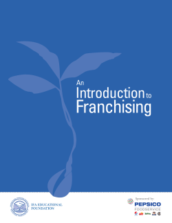 Franchising Introduction to An