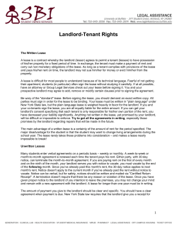 Landlord-Tenant Rights   
