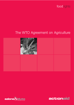 The WTO Agreement on Agriculture food rights