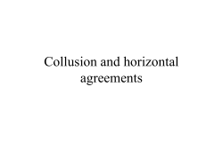 Collusion and horizontal agreements