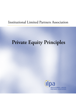 Private Equity Principles Institutional Limited Partners Association