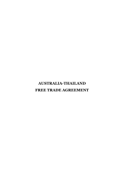 AUSTRALIA-THAILAND FREE TRADE AGREEMENT