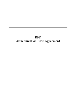 RFP Attachment 4:  EPC Agreement
