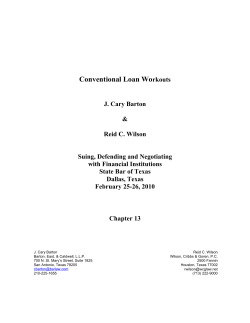 Conventional Loan Wo