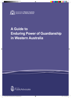 A Guide to Enduring Power of Guardianship in Western Australia
