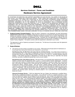 Hardware Service Agreement Services Contract - Terms and Conditions