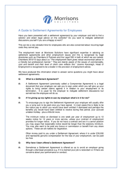 A Guide to Settlement Agreements for Employees