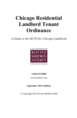 Chicago Residential Landlord Tenant Ordinance