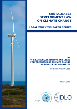 SUSTAINABLE DEVELOPMENT LAW ON CLIMATE CHANGE